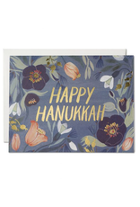 Happy Hanukkah Floral Greeting Card Happy Hanukkah Floral Greeting Card