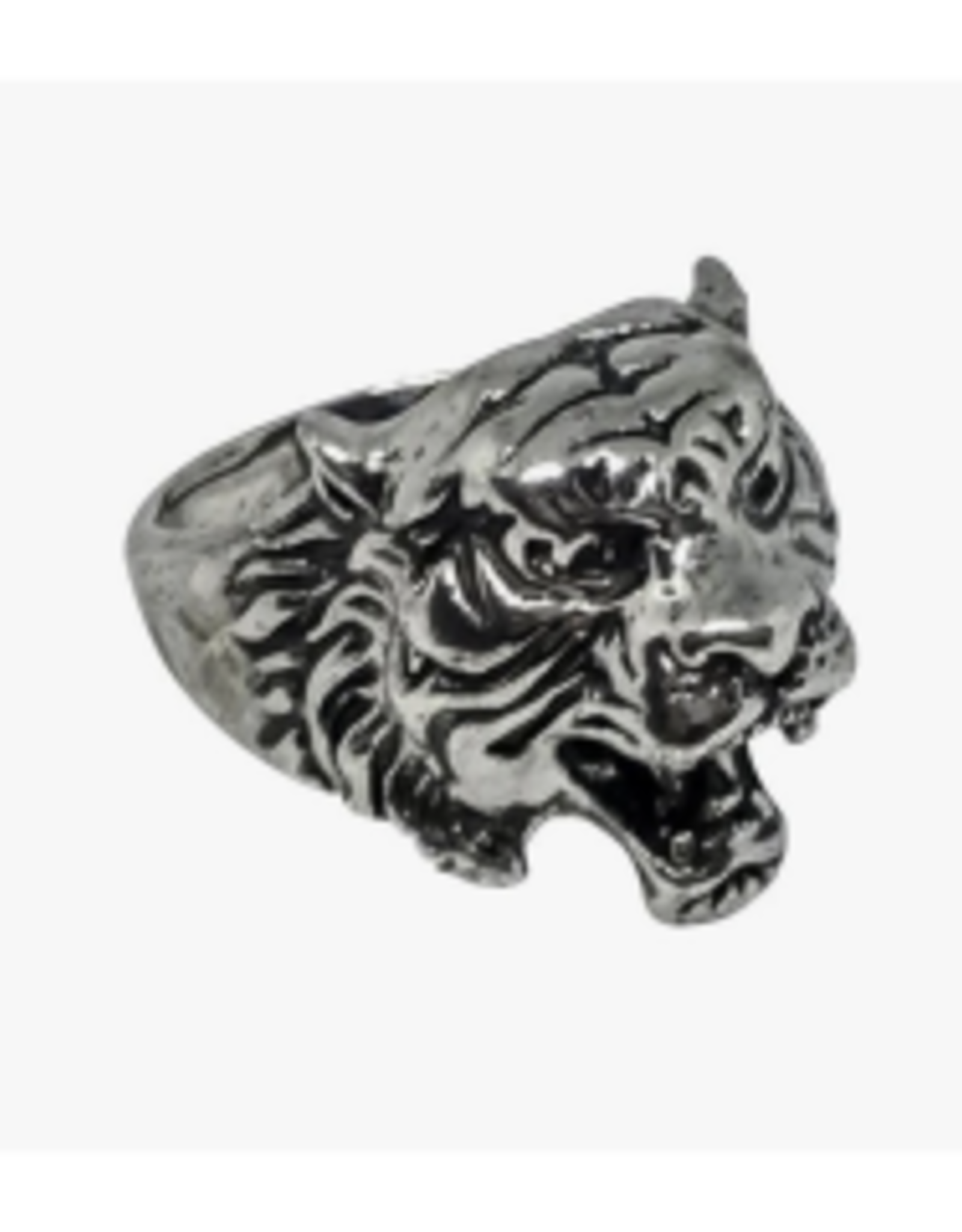 Tibetan Tiger Adjustable Ring - Silver
