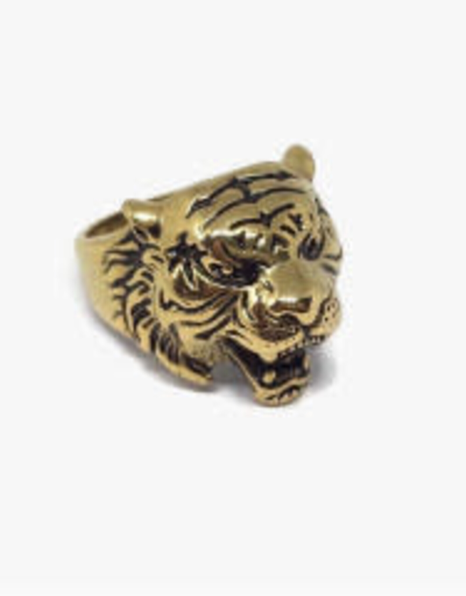 Tibetan Tiger Adjustable Ring - Gold