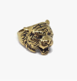 Tibetan Tiger Adjustable Ring - Gold