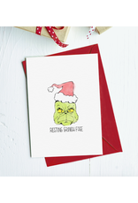 Resting Grinch Face Greeting Card Resting Grinch Face Greeting Card