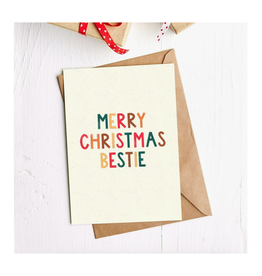 Merry Christmas Bestie Greeting Card