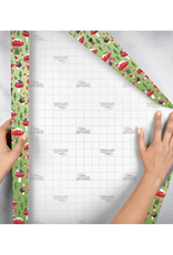 Green Holiday Mushrooms & Gnomes Wrapping Paper - Curbside Only