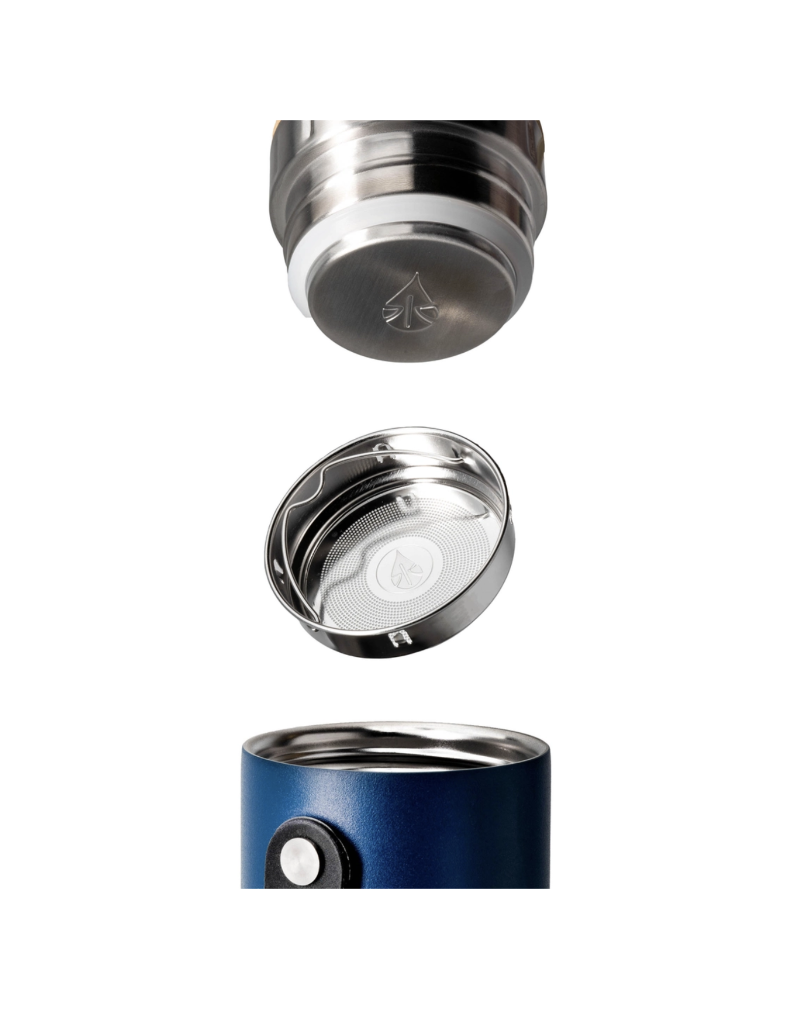 Iconic Navy Water Bottle with Strap - 20 oz