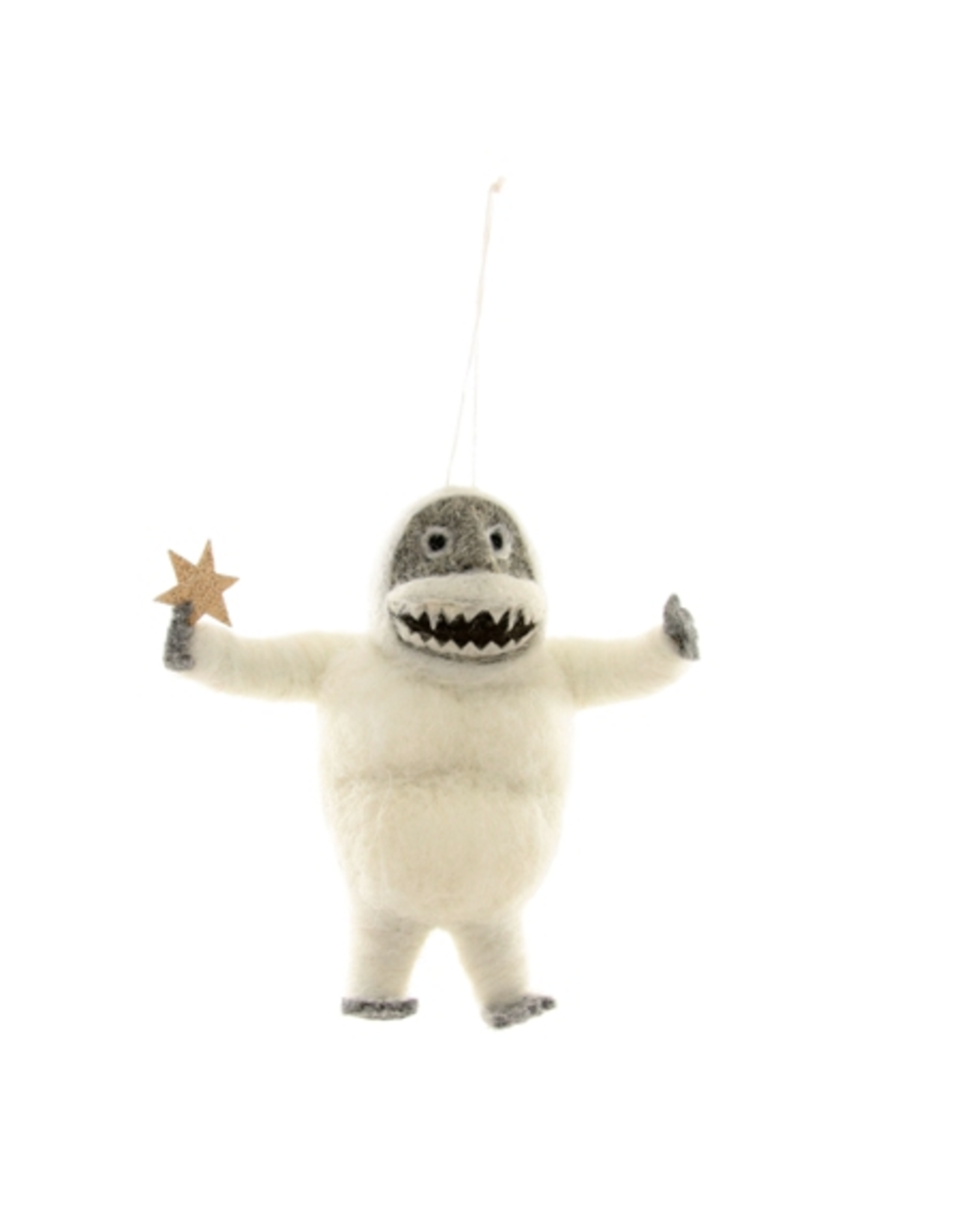 Felted Abominable Snowman Ornament