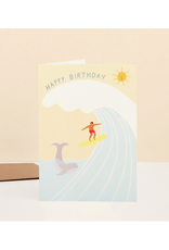 Happy Birthday Surfer Greeting Card