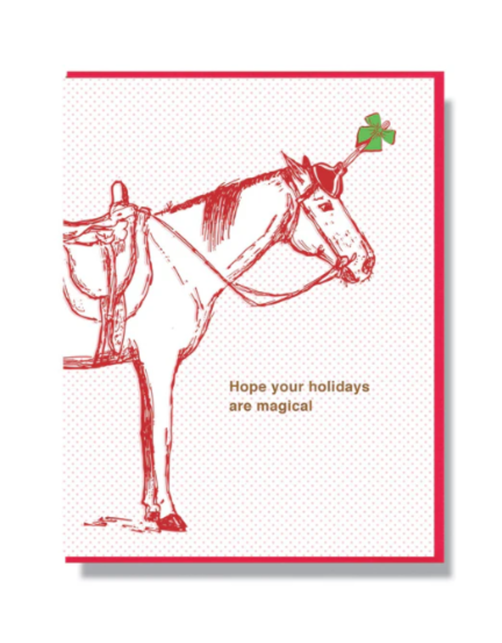 Holiday Magical Unicorn Greeting Card