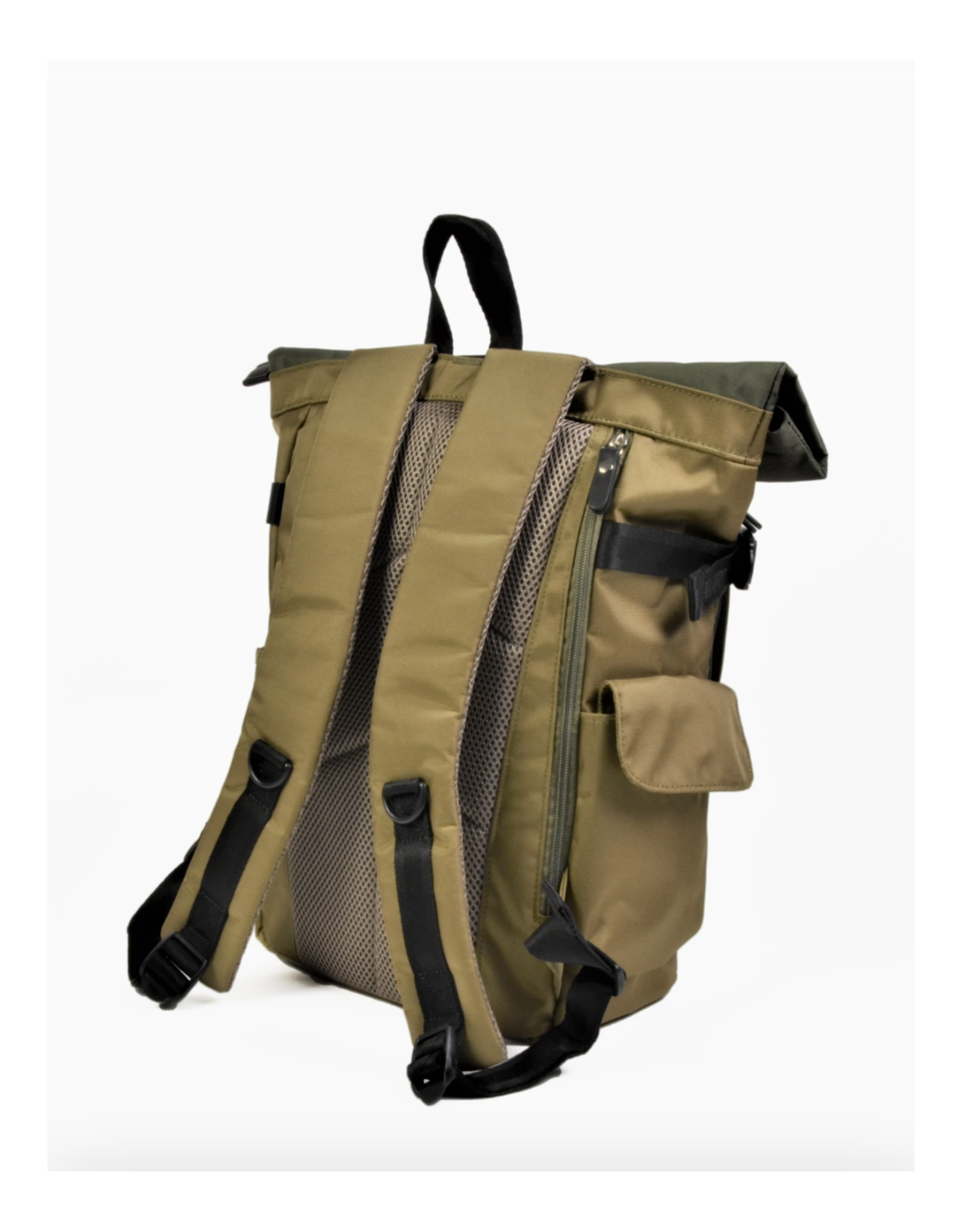 2-Tone Rolltop Backpack - Desert Olive