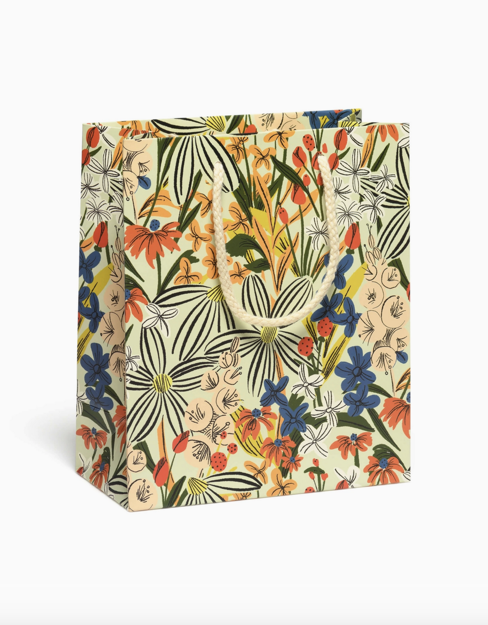 Striped Florals Gift Bag - Medium