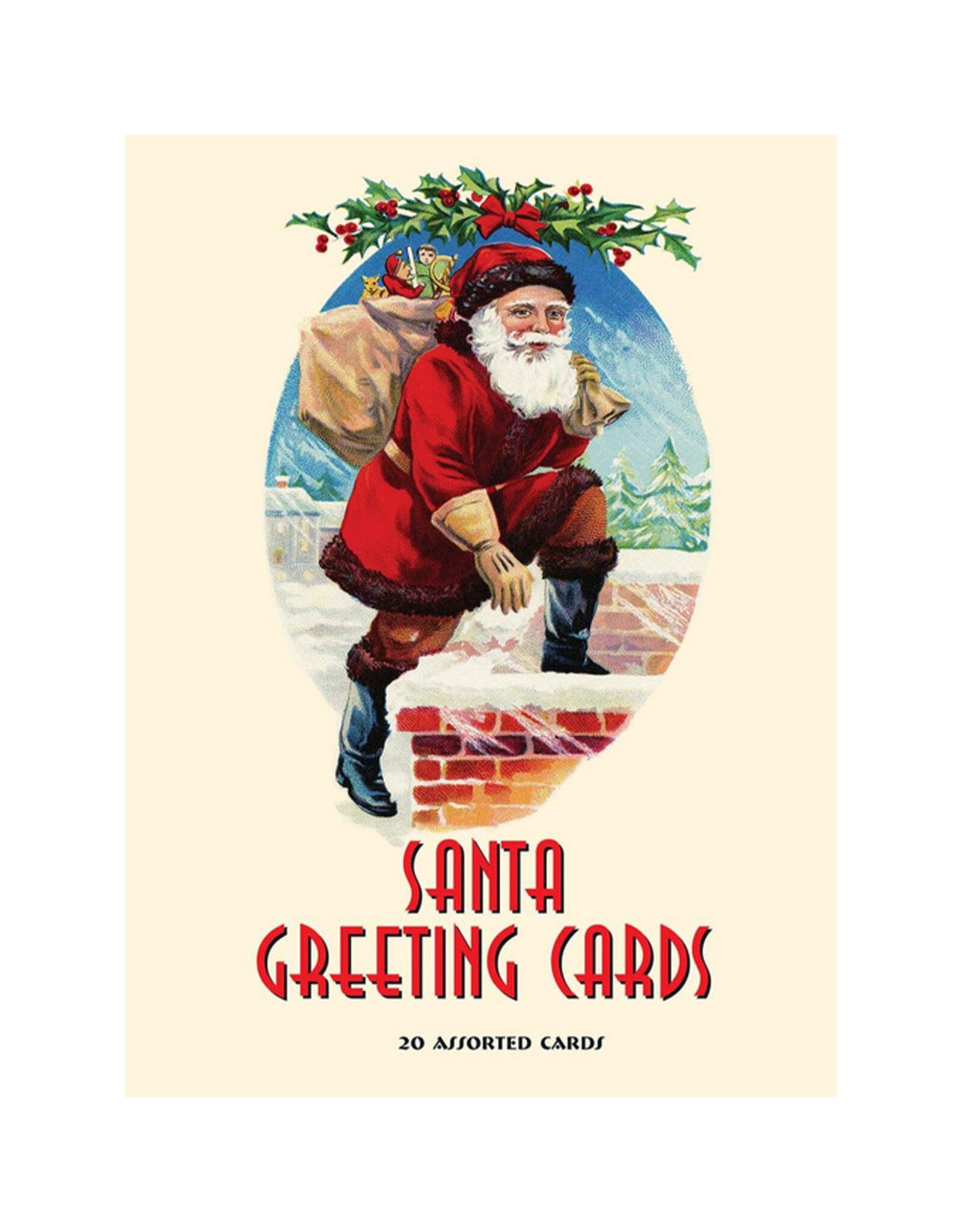 Vintage Santa Greeting Cards Deluxe Tin