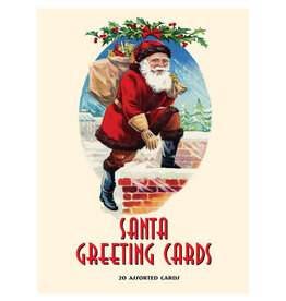 Vintage Santa Greeting Cards Deluxe Tin