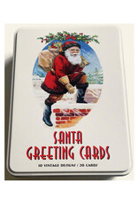 Vintage Santa Greeting Cards Deluxe Tin Vintage Santa Greeting Cards Deluxe Tin