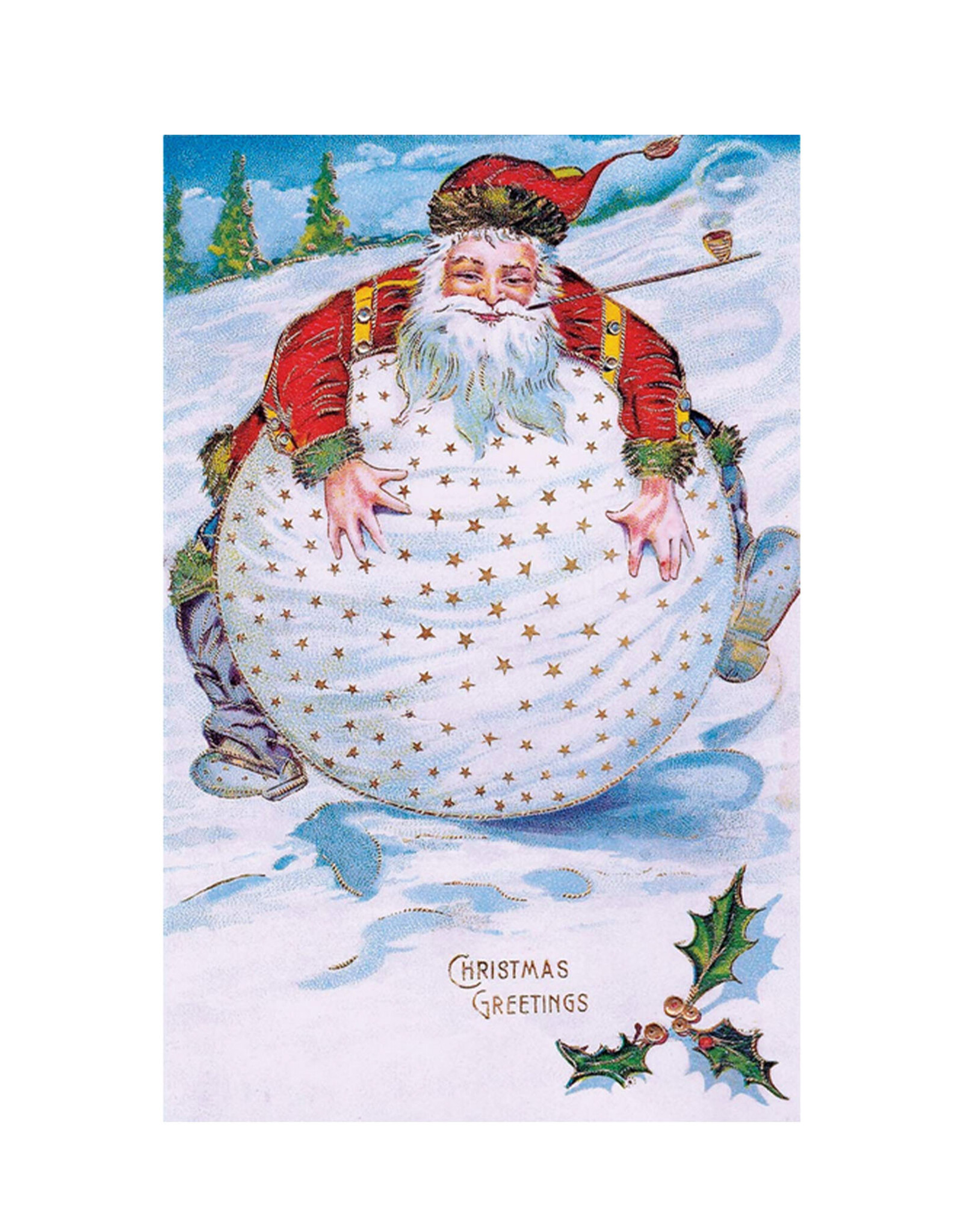 Vintage Santa Greeting Cards Deluxe Tin