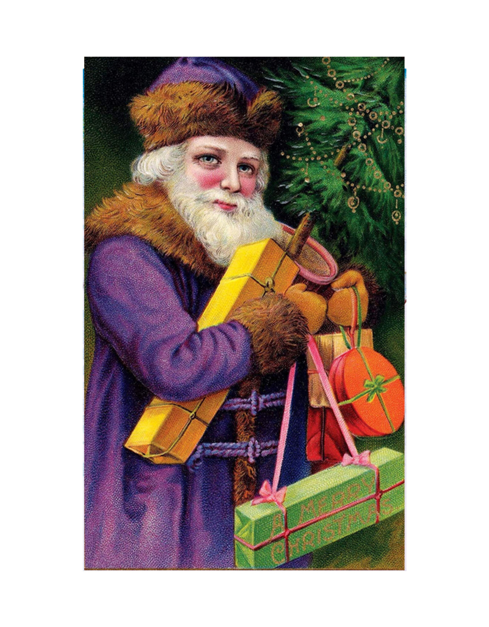 Vintage Santa Greeting Cards Deluxe Tin