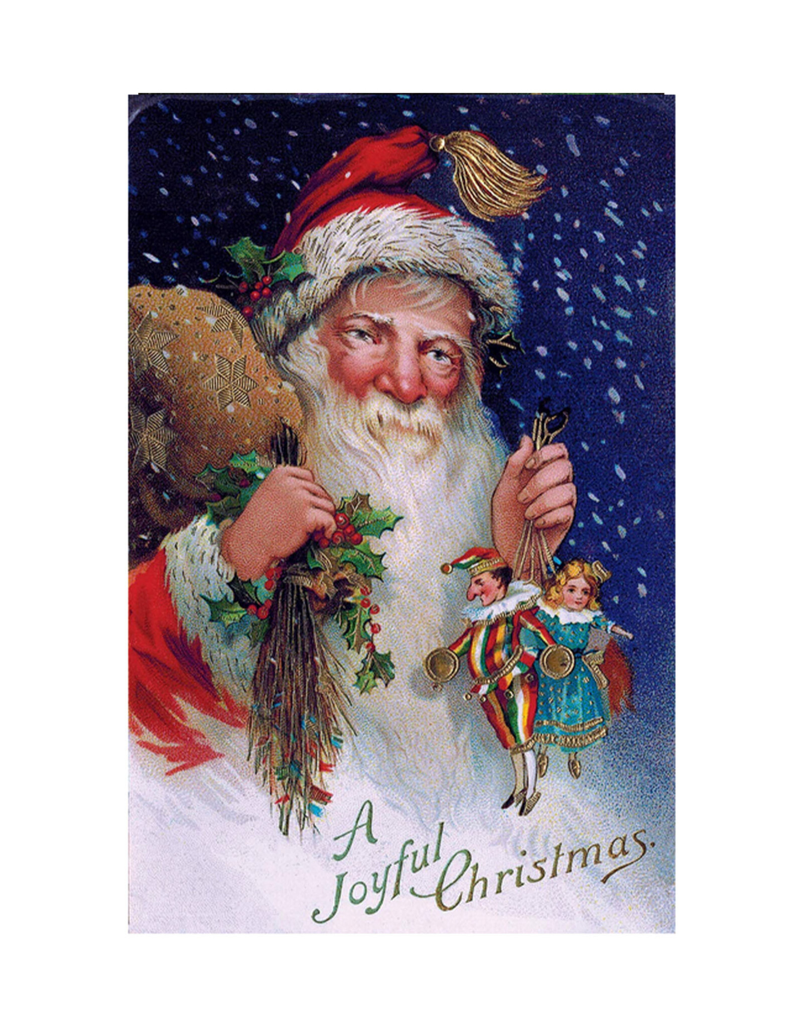 Vintage Santa Greeting Cards Deluxe Tin