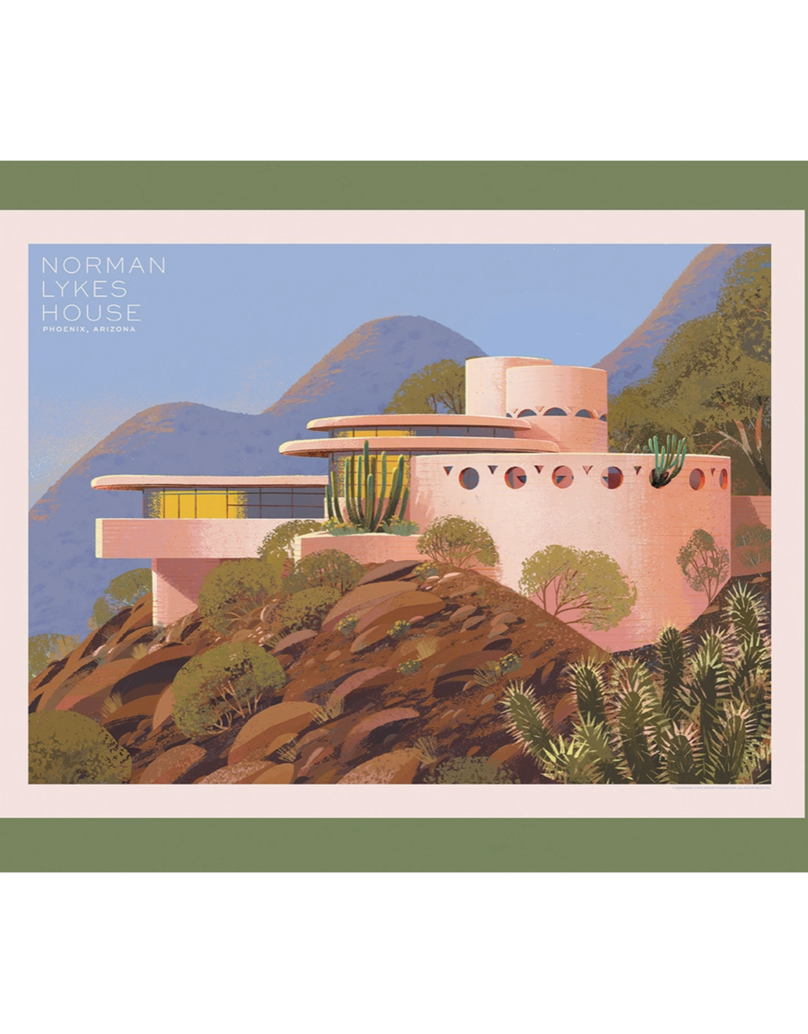 Frank Lloyd Wright: Norman Lykes House 1000 Piece Puzzle