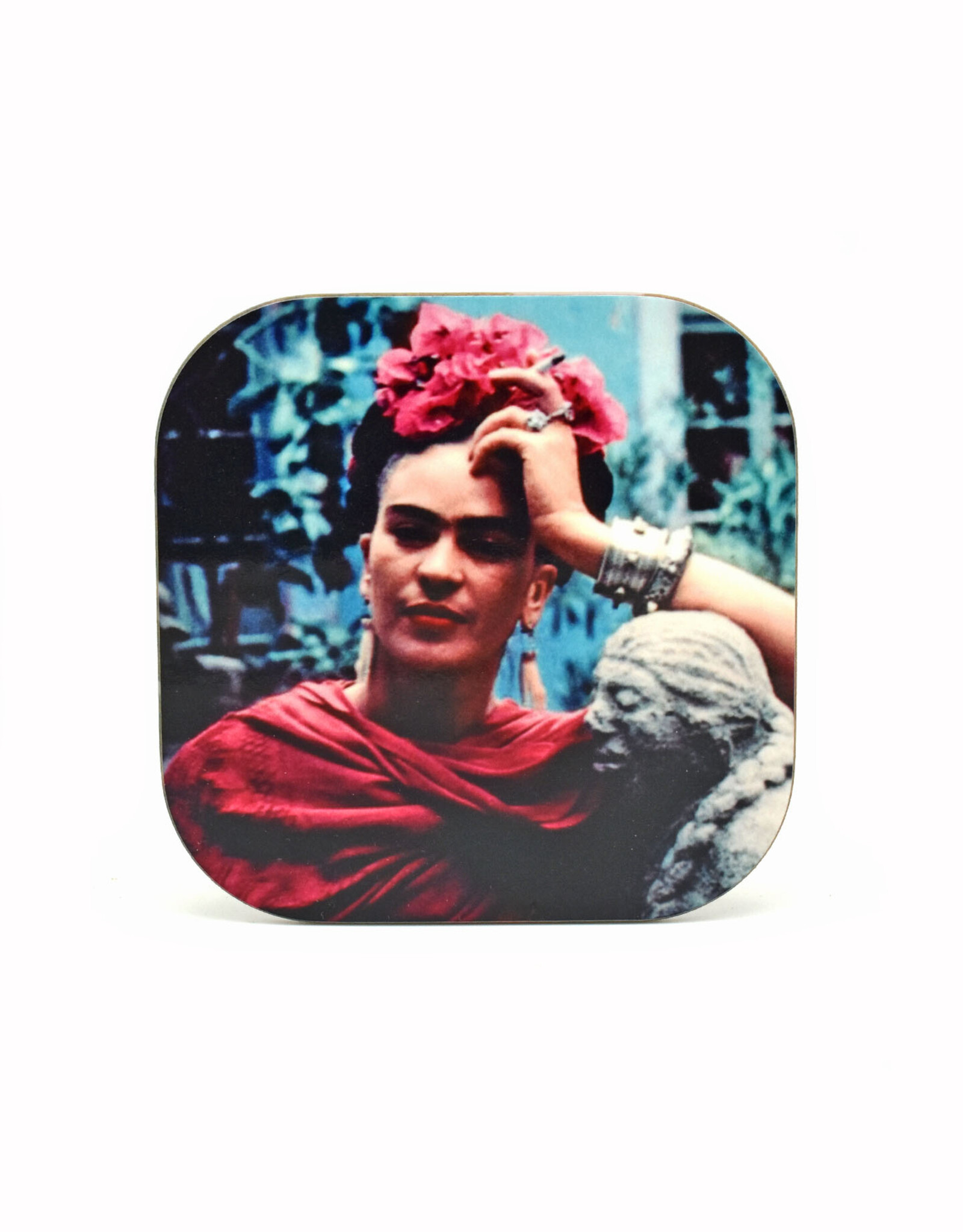 Frida in Pink with Statue Coaster