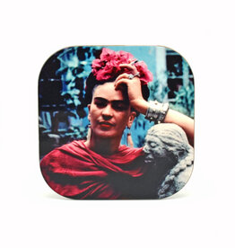 Frida in Pink with Statue Coaster