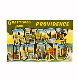 Greetings from Rhode Island (Green) Postcard