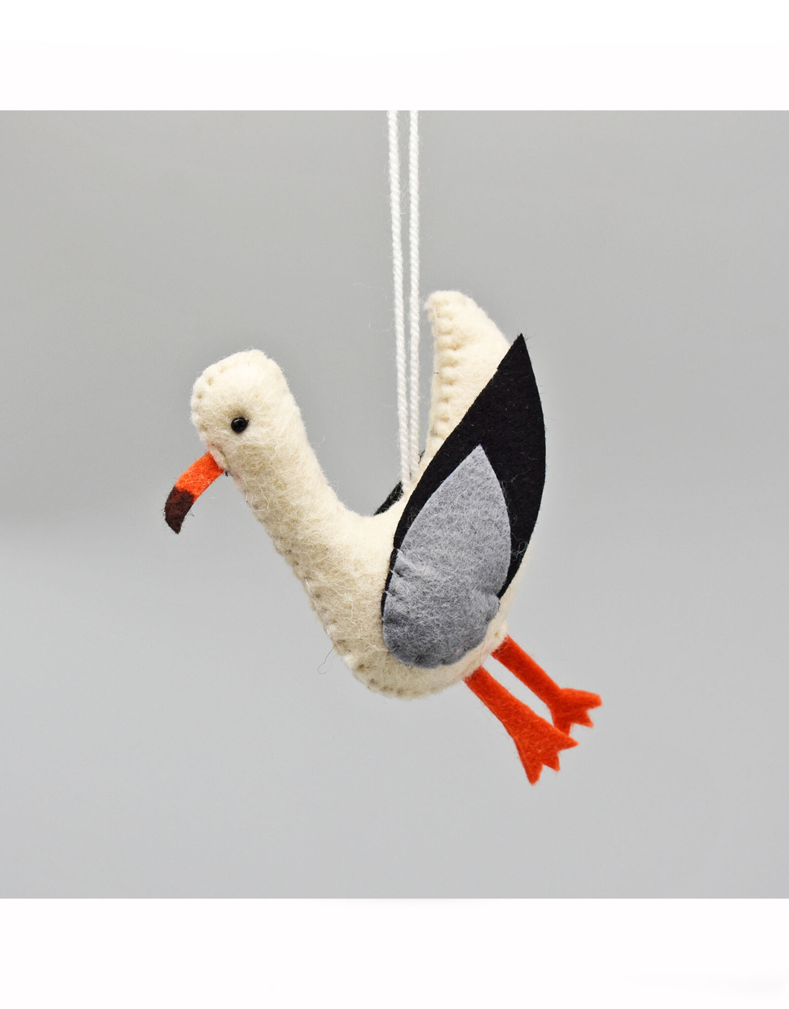 Seagull Felted Ornament