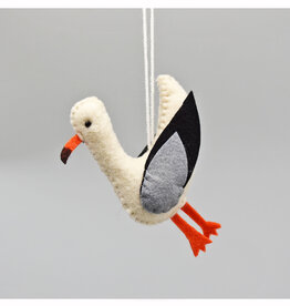 Seagull Felted Ornament