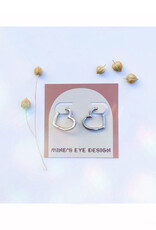 Heart Huggies Earrings - Silver