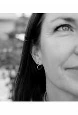 Heart Huggies Earrings - Silver