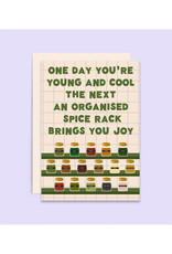 Organized Spice Rack Birthday Greeting Card
