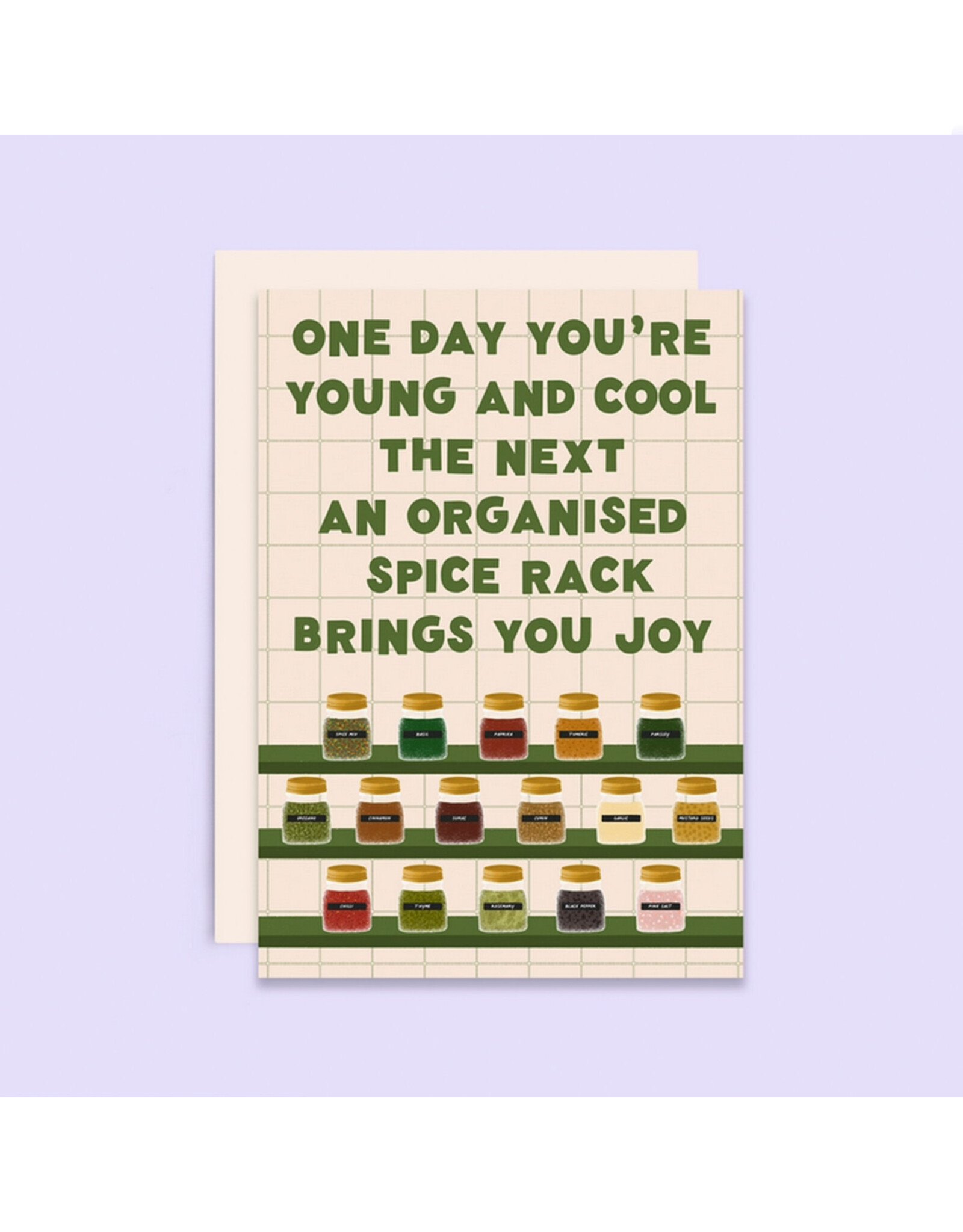 Organized Spice Rack Birthday Greeting Card