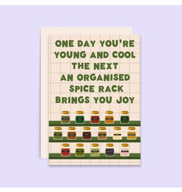 Organized Spice Rack Birthday Greeting Card