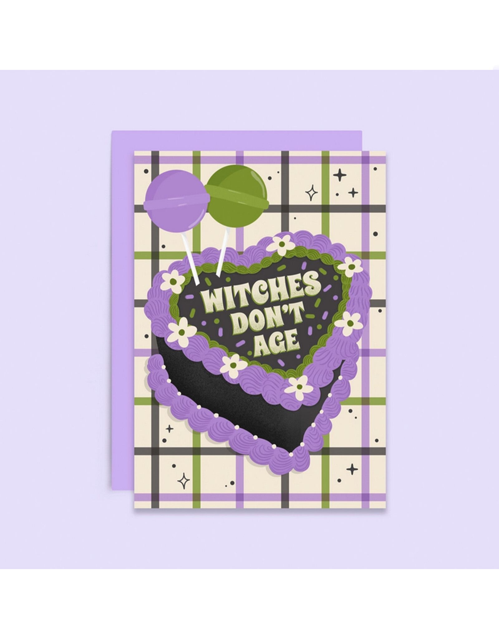 Witches Don't Age Cake Birthday Greeting Card