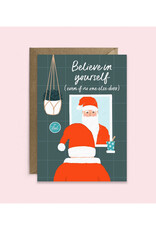 Believe in Yourself Santa Holiday Greeting Card Believe in Yourself Santa Holiday Greeting Card