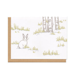 Snow Bunny Greeting Card