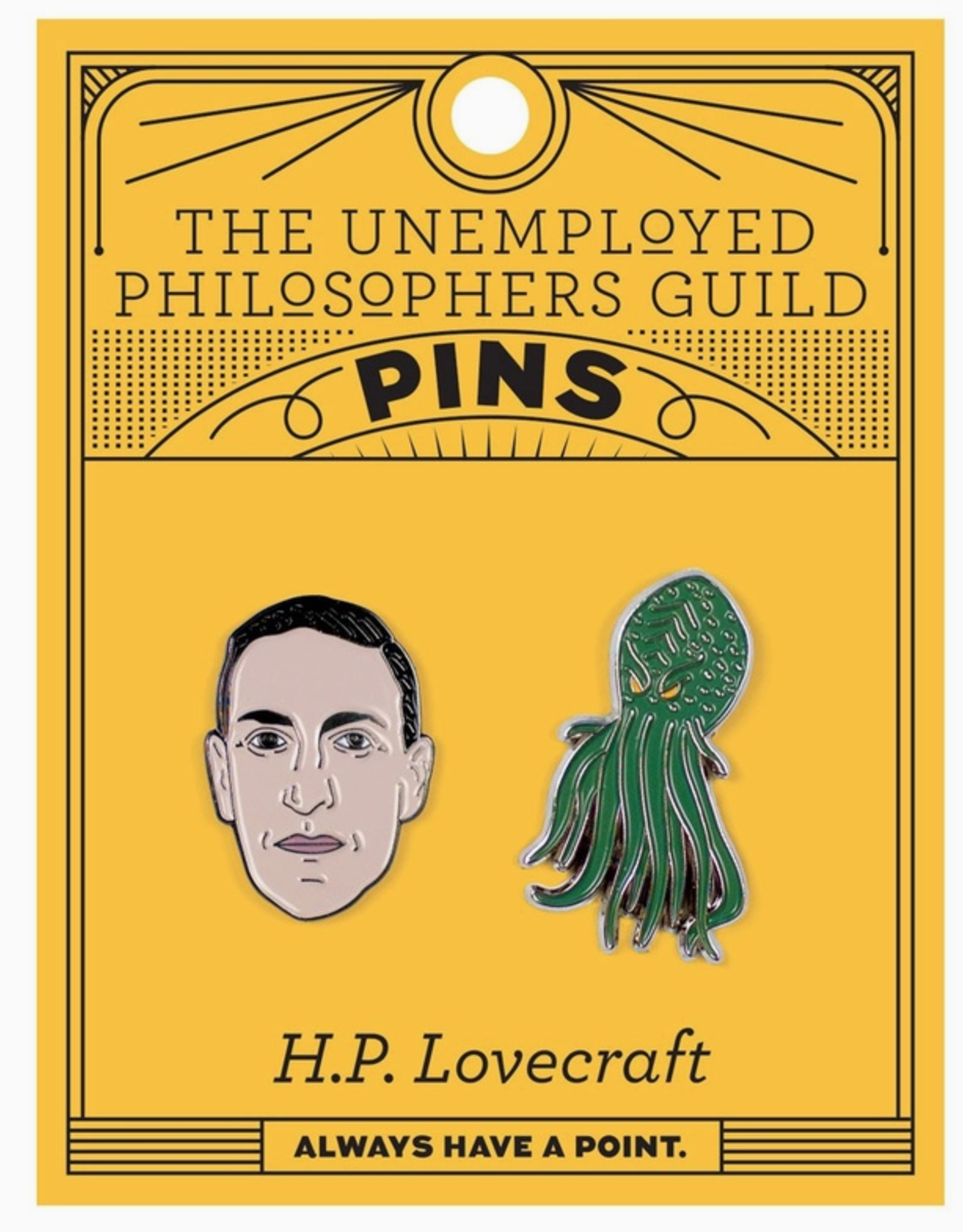 H.P. Lovecraft and Cthulhu Pin Set