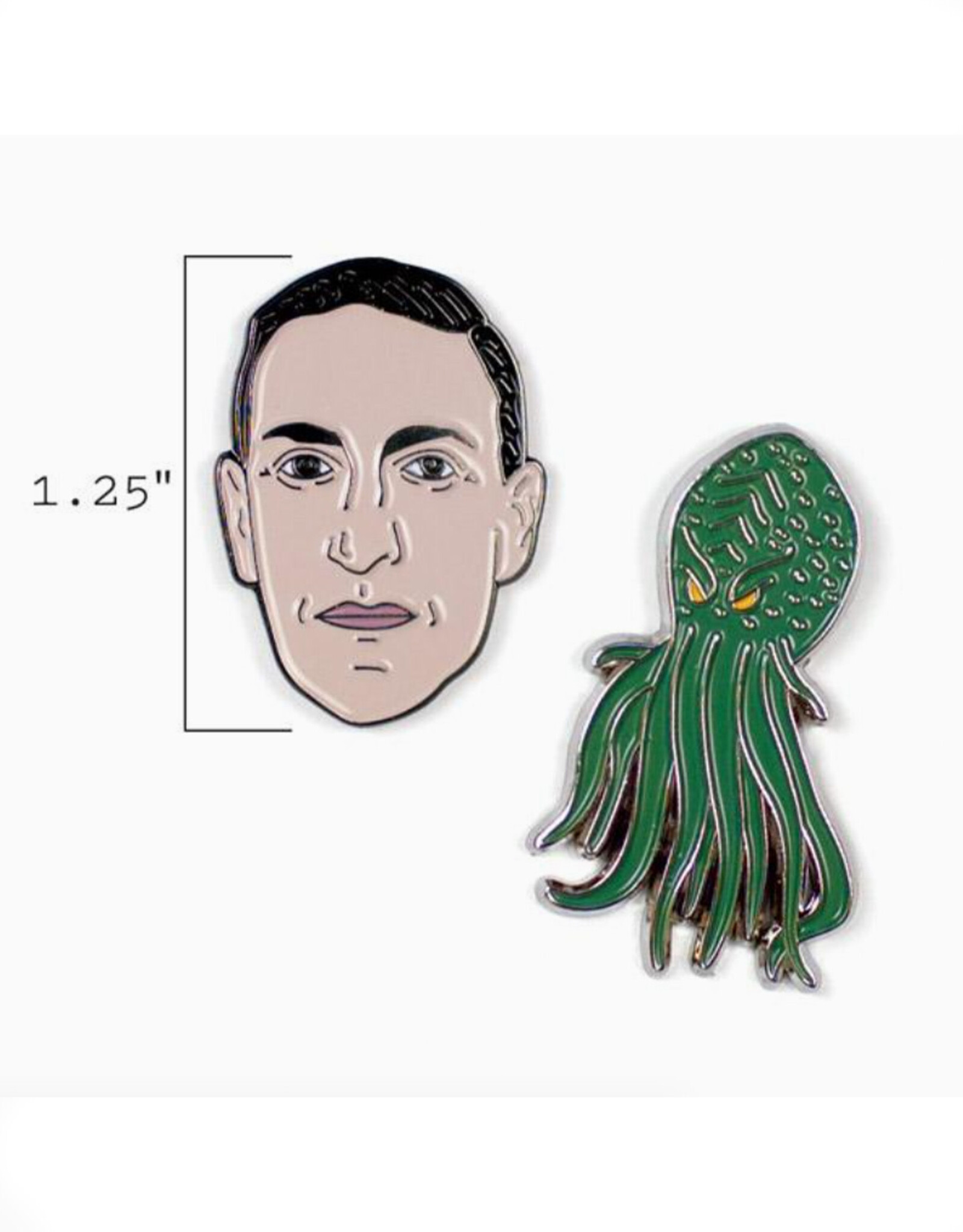 H.P. Lovecraft and Cthulhu Pin Set