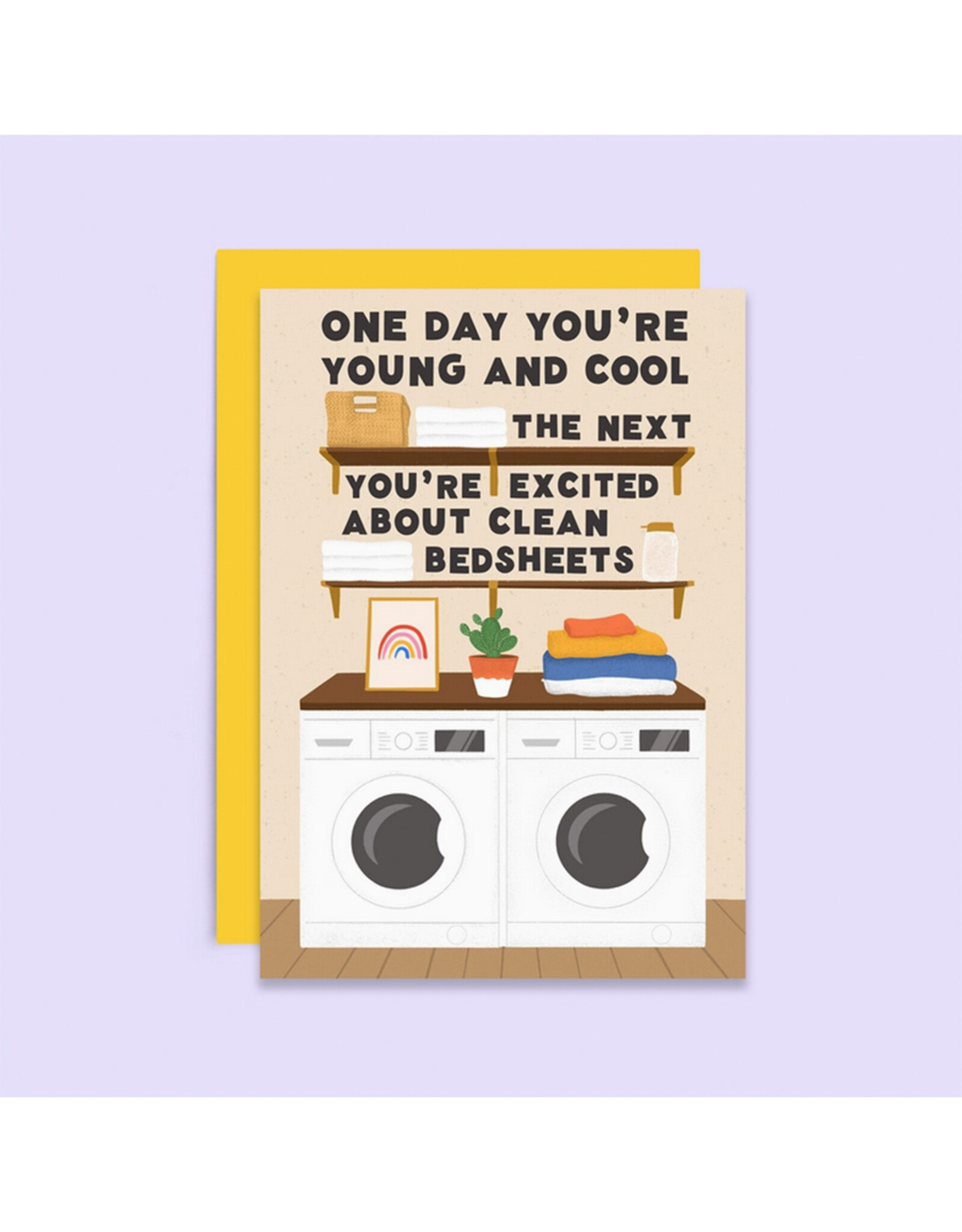 Clean Bedsheets Birthday Greeting Card