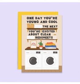 Clean Bedsheets Birthday Greeting Card Clean Bedsheets Birthday Greeting Card