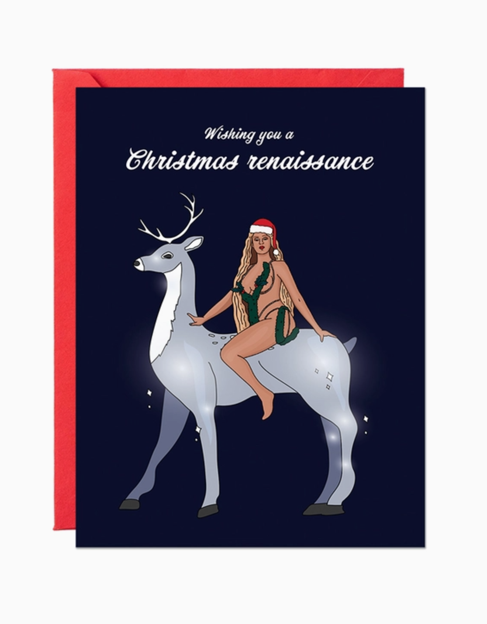 Wishing You a Christmas Renaissance Beyonce Greeting Card