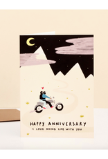 Happy Anniversary Bikers Greeting Card Happy Anniversary Bikers Greeting Card