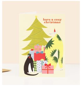 Have a Cosy Christmas Cat & Dog Tree Greeting Card