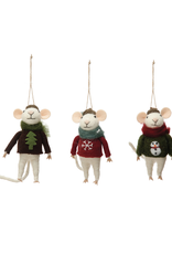 Hat & Sweater Mouse Ornament (Assorted)