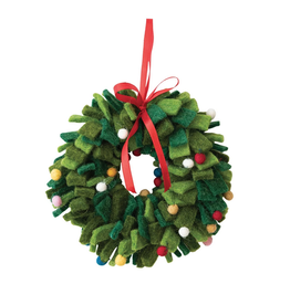Felt Wreath Ornament - 7"