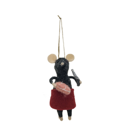 Chef Mouse with Steak Ornament