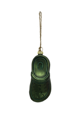 Green Glass Clog Ornament