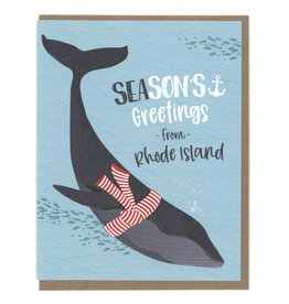 SEAson's Greetings From Rhode Island Whale Greeting Card Boxed Set of 8