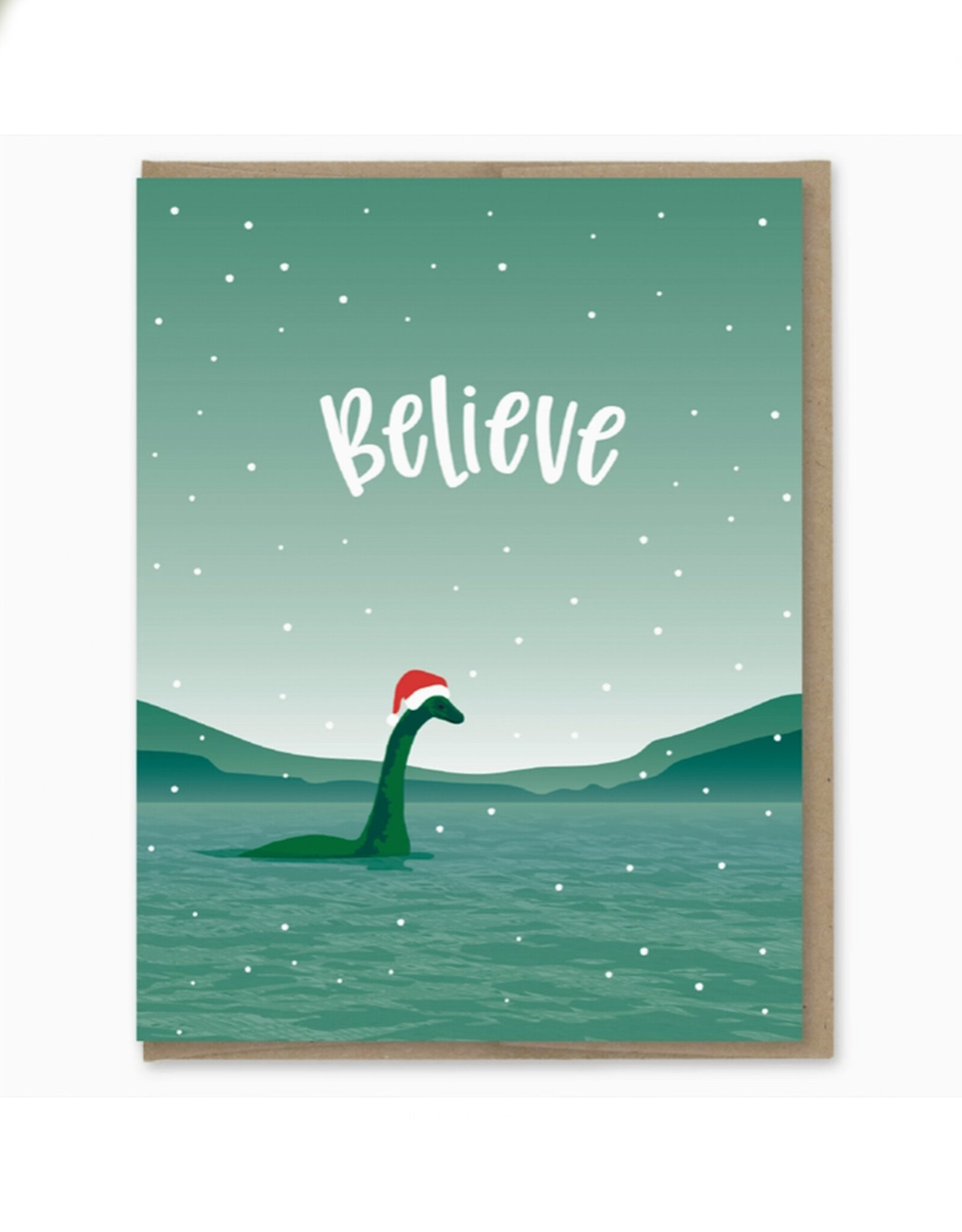 Nessie Believe Holiday Greeting Card