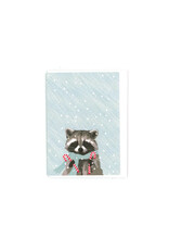 Raccoon Snow Mini Card