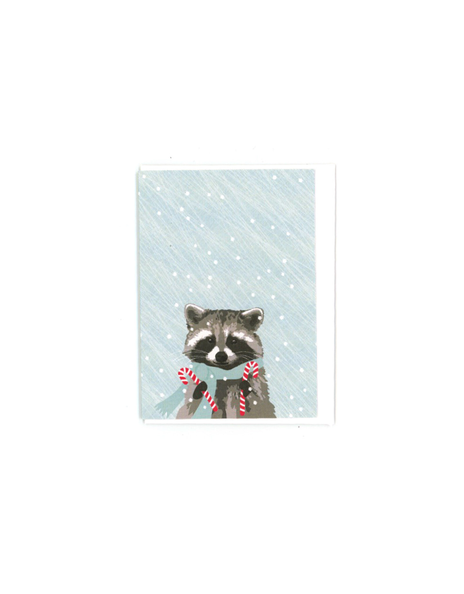 Raccoon Snow Mini Card