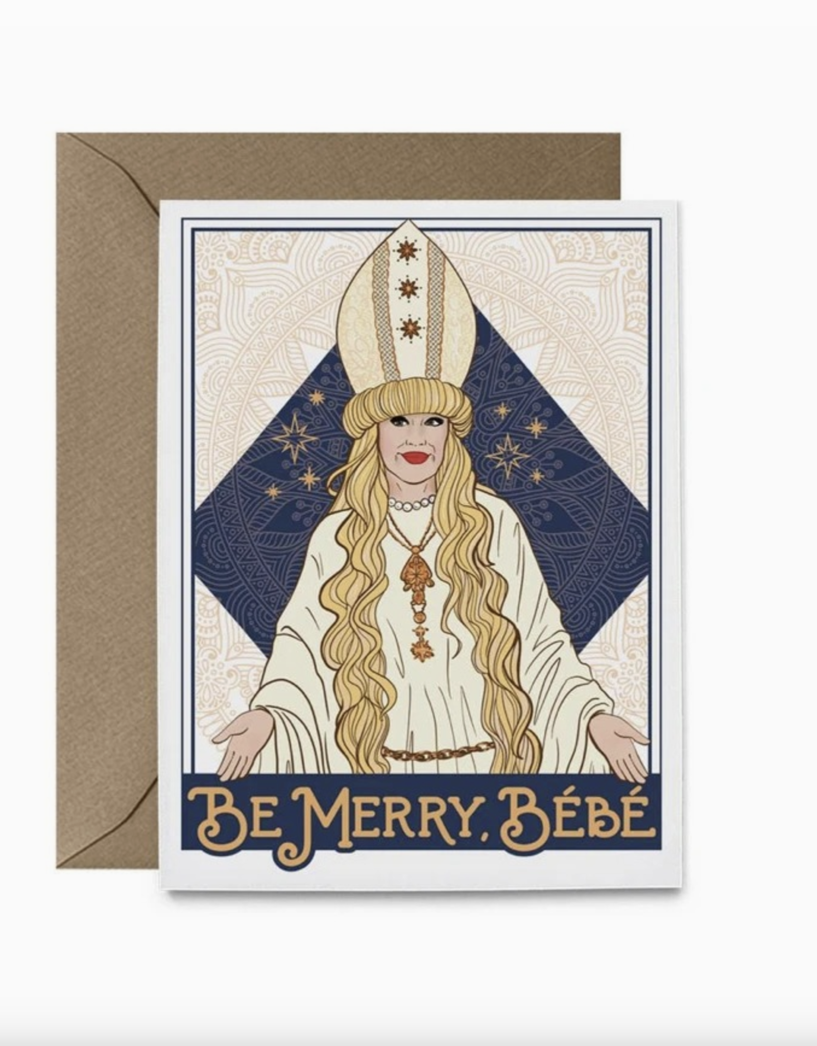 Be Merry Bebe Moira Greeting Card