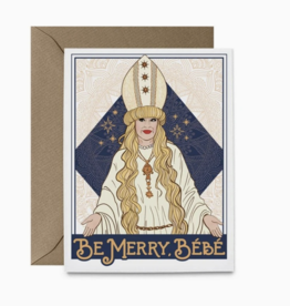 Be Merry Bebe Moira Greeting Card